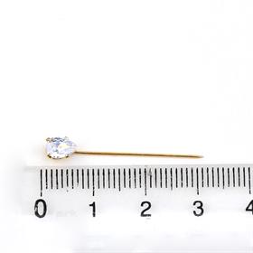 Zirkon Damla Taşlı Gold Eşarp İğnesi 6 adet