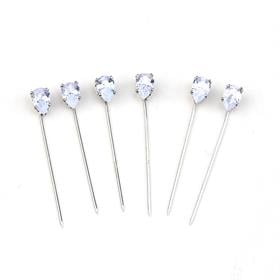 Zirkon Damla Taşlı Gümüş Eşarp İğnesi 6 adet