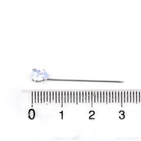 Zirkon Damla Taşlı Gümüş Eşarp İğnesi 6 adet