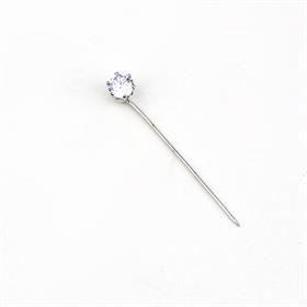 Zirkon Taşlı Gümüş Eşarp İğnesi 6 adet