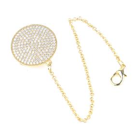 Zirkon Taşlı Metal Emzik Zinciri