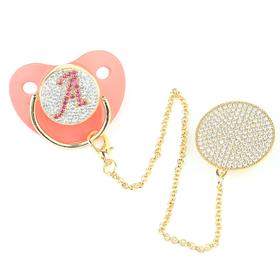 Zirkon Taşlı Metal Emzik Zinciri