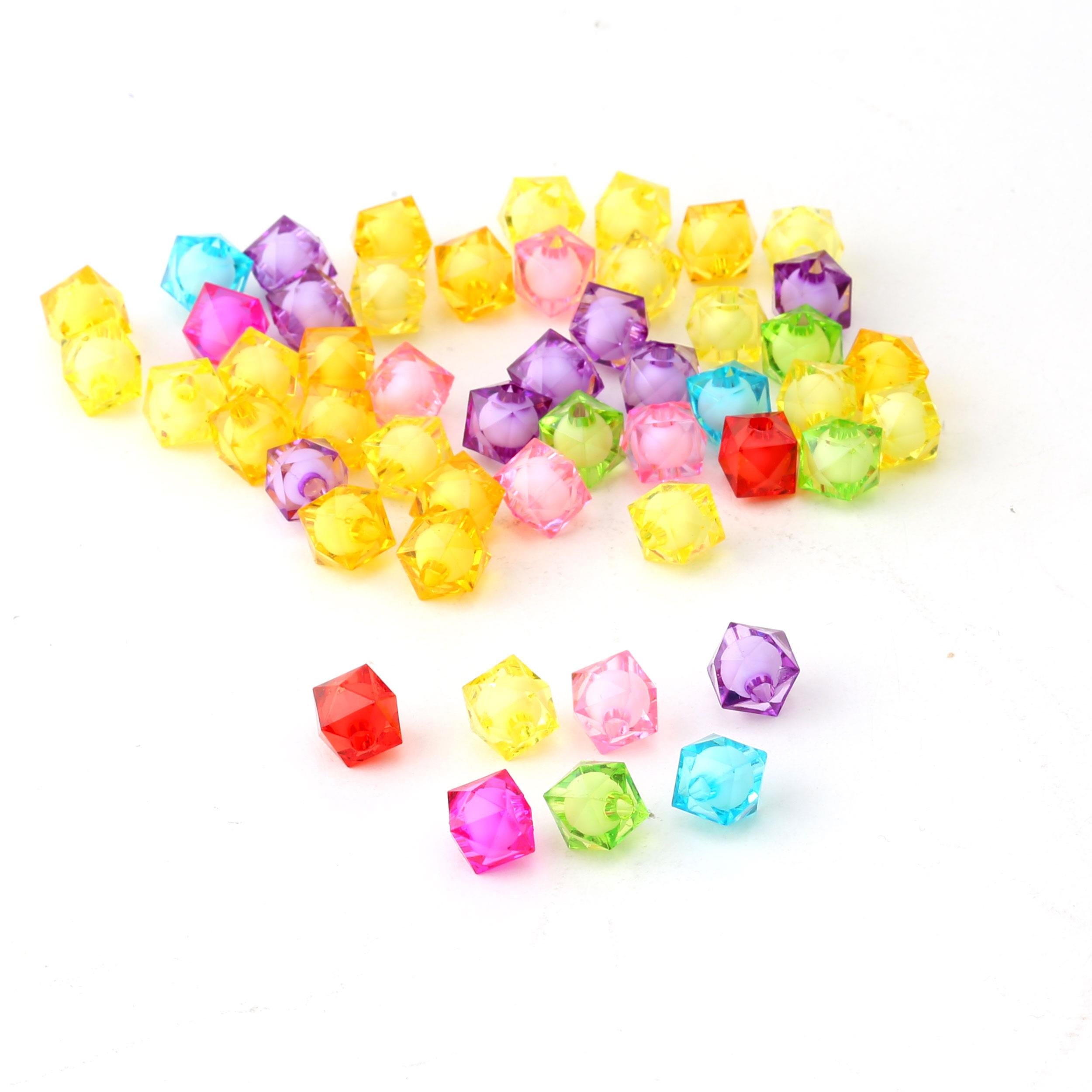 10 mm Prizma Boncuk Mix - Çanta Boncuğu