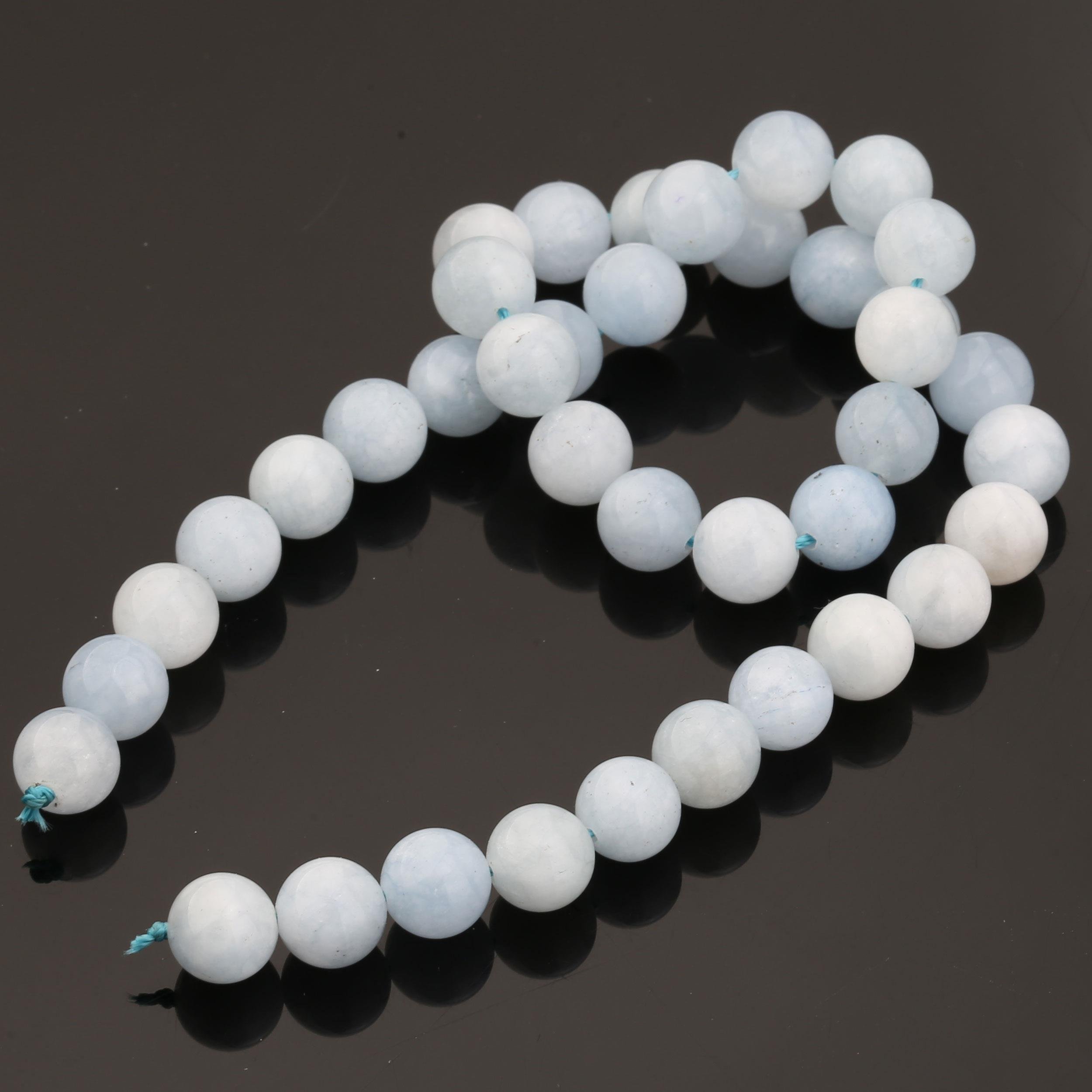 10 mm Sıkma Aquamarin Taşı Boncuk
