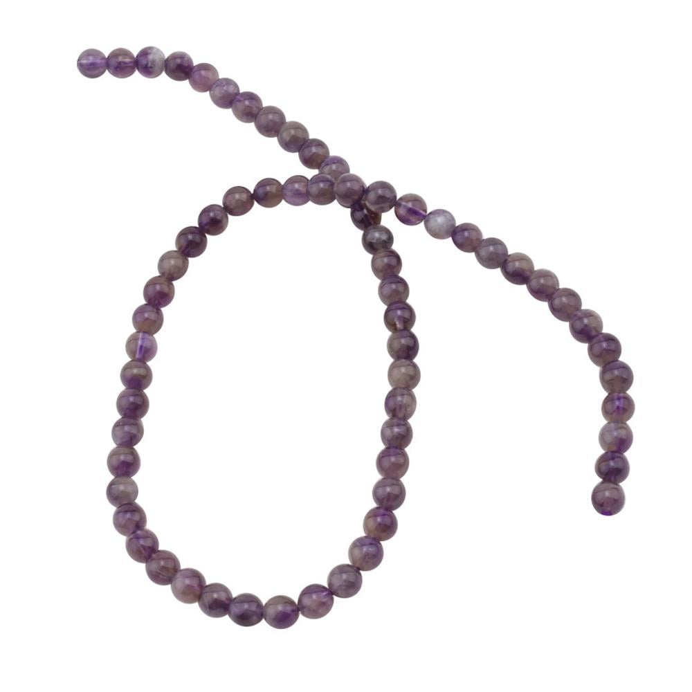 6 mm Doğal Ametist Taş Boncuk