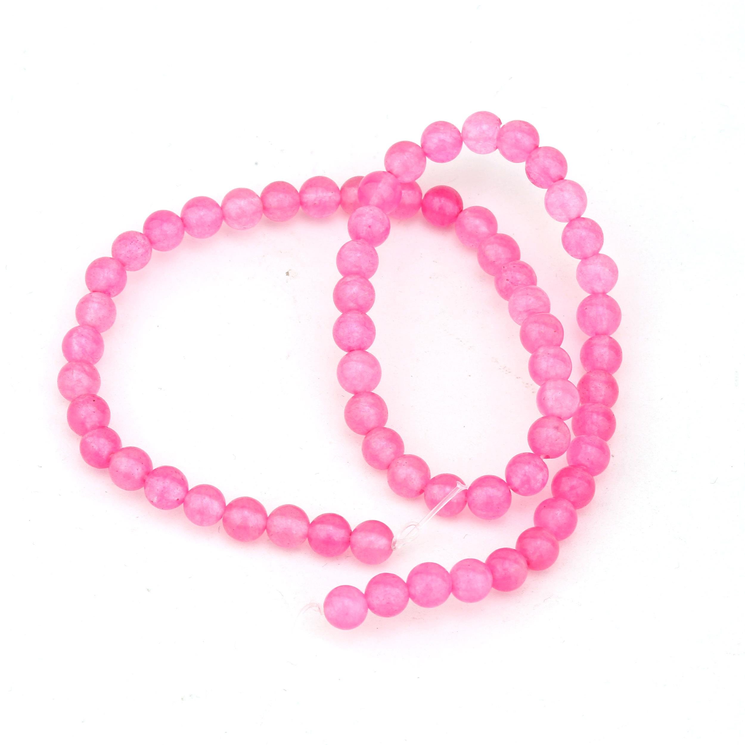 6 mm Fuşya Kuvars Taşı Boncuk
