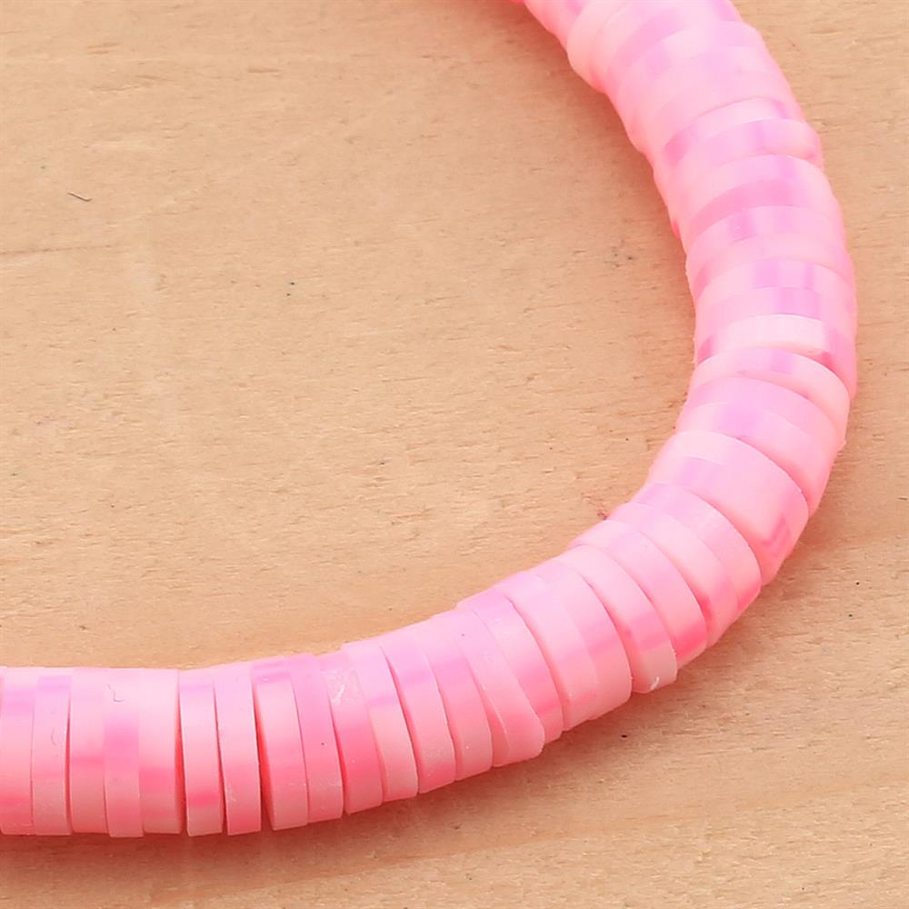 6 mm Pembe Benekli Fimo Boncuk