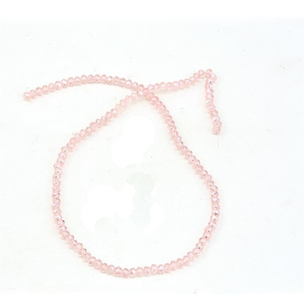 6 mm Pembe Kristal Cam Boncuk