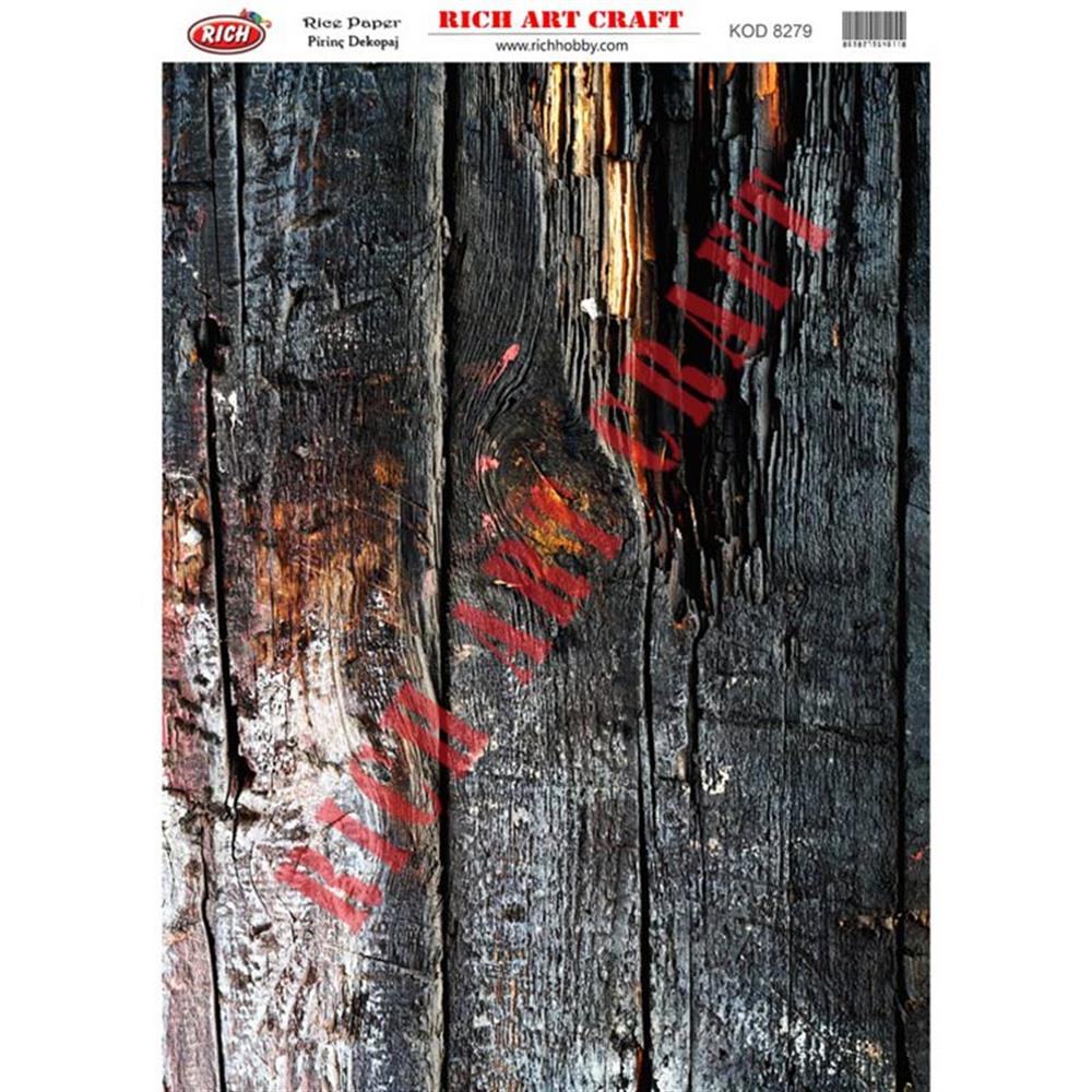 Ağaç Gövdesi Pirinç Dekopaj Kağıdı 29x42 cm - Rich 8279