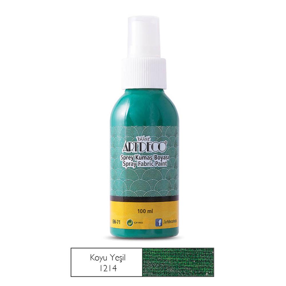Artdeco Koyu Yeşil 1214 Sprey Kumaş Boyası