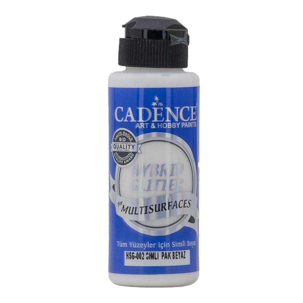 Cadence Hybrid Glitter Simli Boya 120 ml HSG 002 Pak Beyaz
