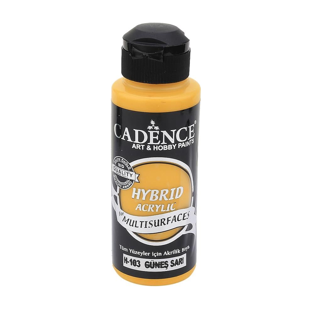 Cadence Multisurface Hibrit Akrilik Boya 120 ml Güneş Sarısı H103