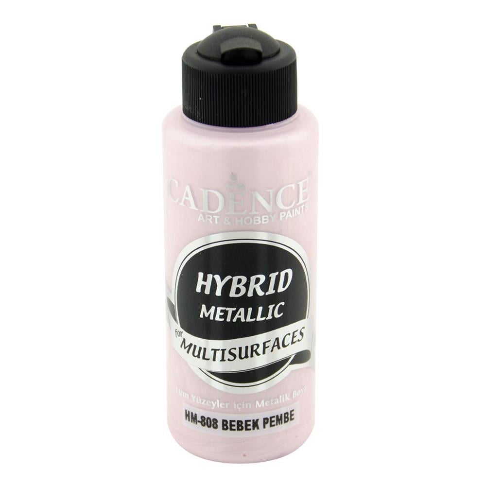 Cadence Multisurface Hibrit Metalik Boya 120 ml - Bebek Pembe HM808