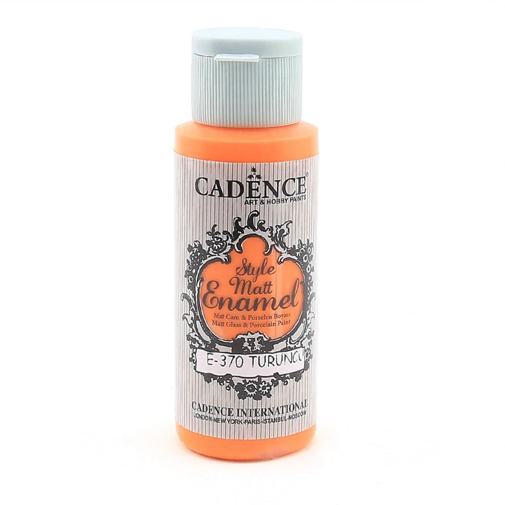 Cadence Style Matt Enamel Cam ve Porselen Boyası - E 370 Turuncu