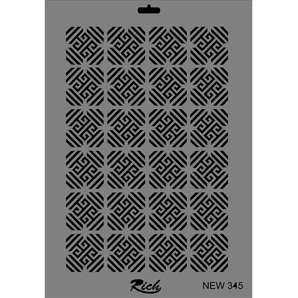 Desen Stencil Şablon 25X35 cm - Rich New 345