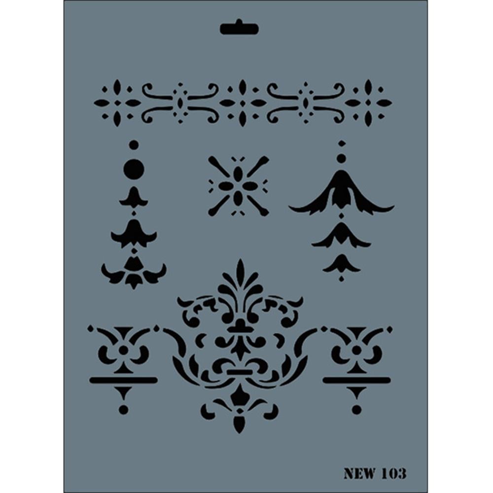 Desen Stencil Şablon 25X35 cm - Rich New 103
