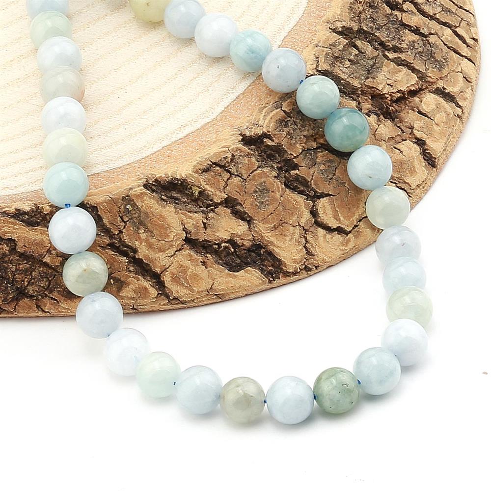 Doğal Aquamarin Taşı Boncuk