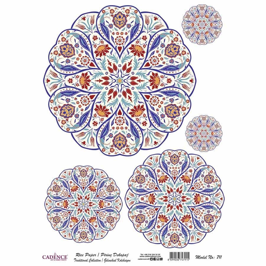Geleneksel Koleksiyon Pirinç Dekopaj Kağıdı 30x42 cm - Model 711