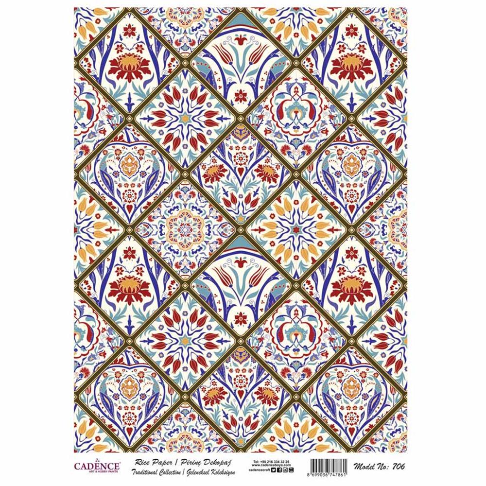 Geleneksel Koleksiyon Pirinç Dekopaj Kağıdı 30x42 cm - Model 706