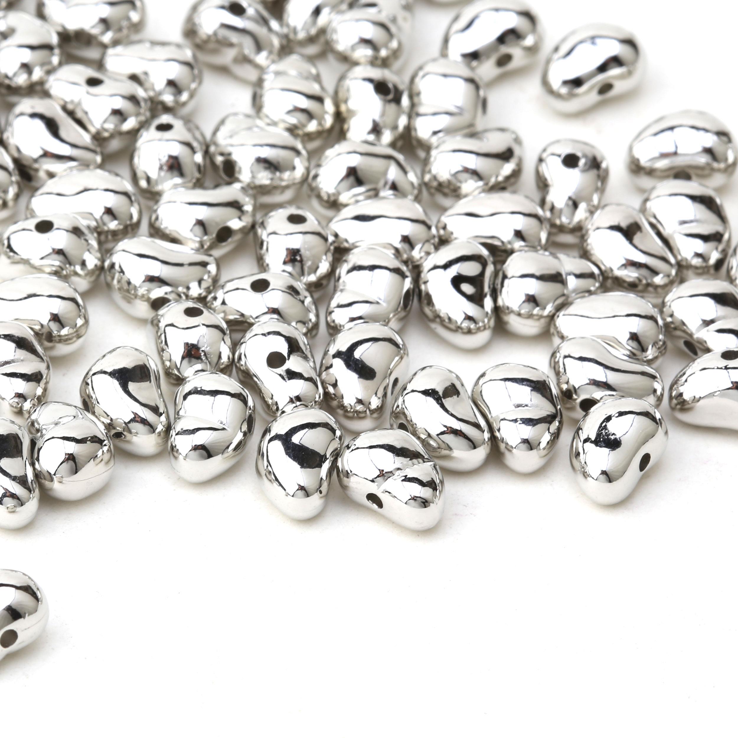 Gümüş Plastik Barok İnci Boncuk