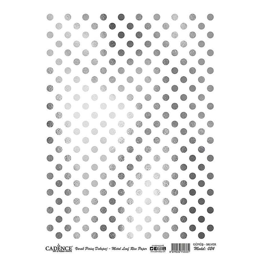 Gümüş Varak Pirinç Dekopaj Kağıdı 30x42 cm - Model 24