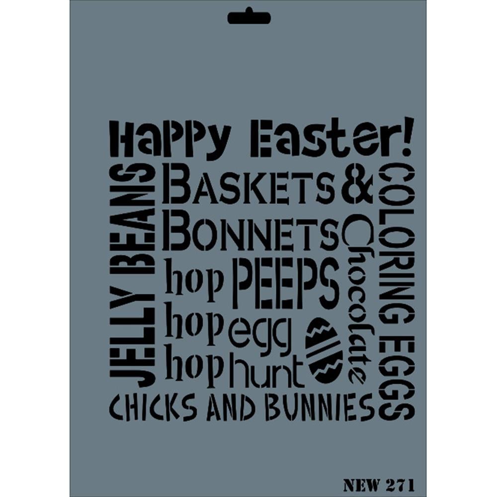 ''Happy Easter'' Yazılı Stencil Şablon 25X35 cm - Rich New 271
