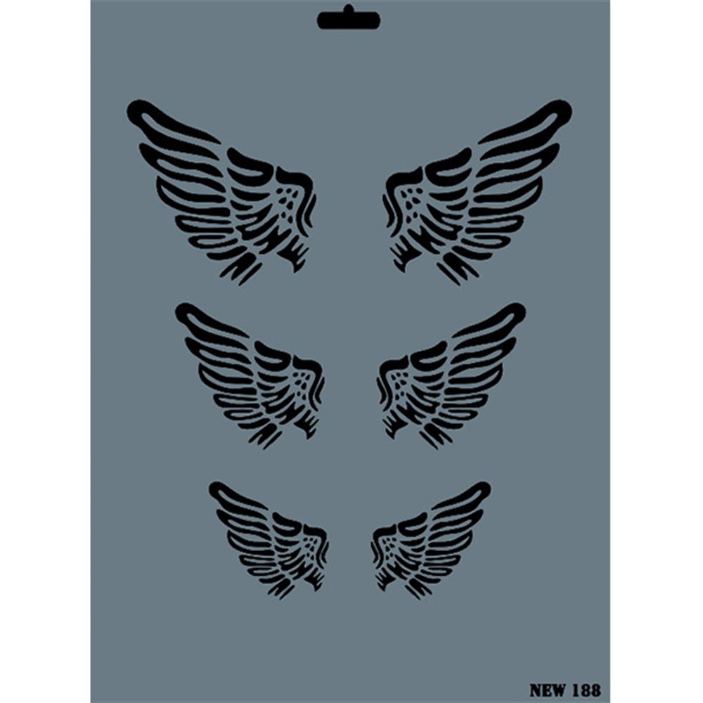 Kanat Stencil Şablon 25X35 cm - Rich New 188