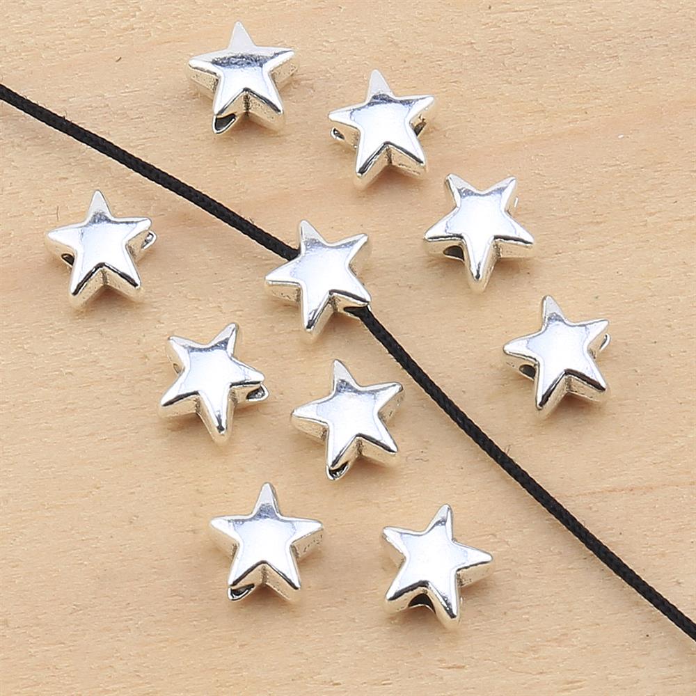 Karamaz Metal Yıldız Takı Boncuğu 10 Adet