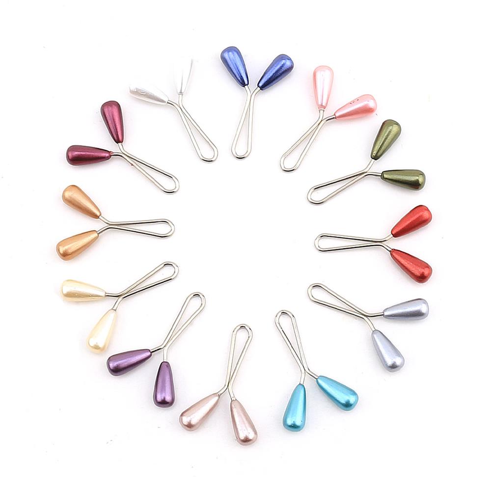 Karışık Renkli Arpa Eşarp Şal Tokası 12 adet