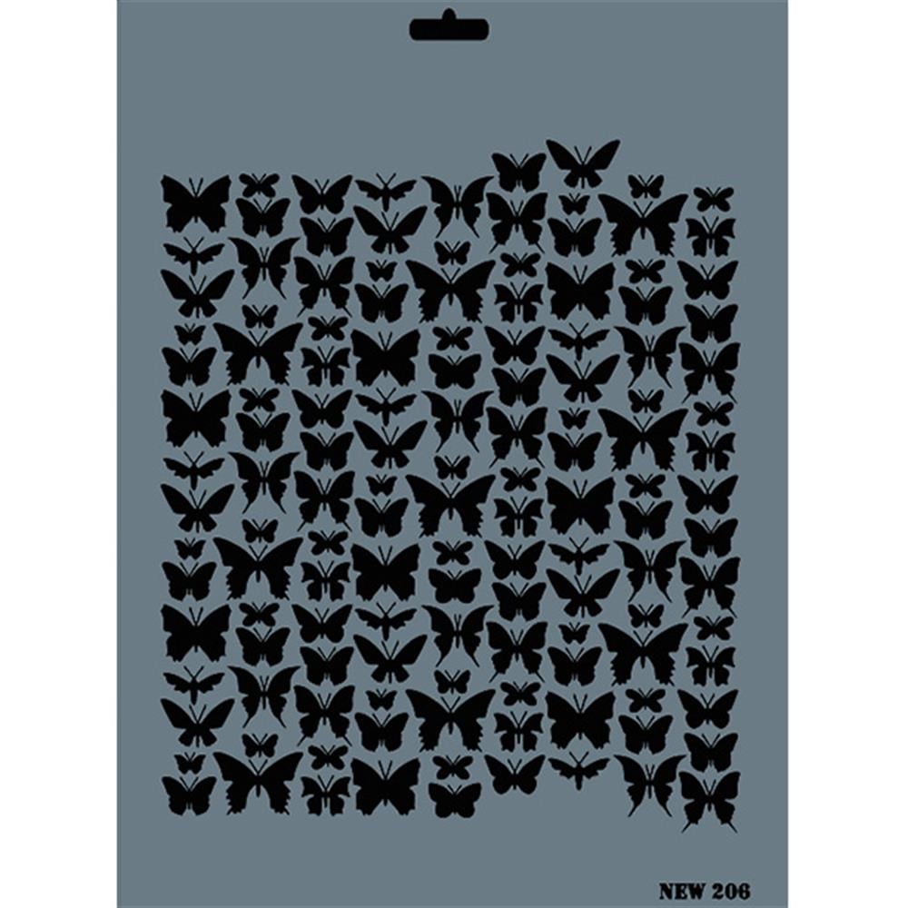 Kelebek Set Stencil Şablon 25X35 cm - Rich New 206
