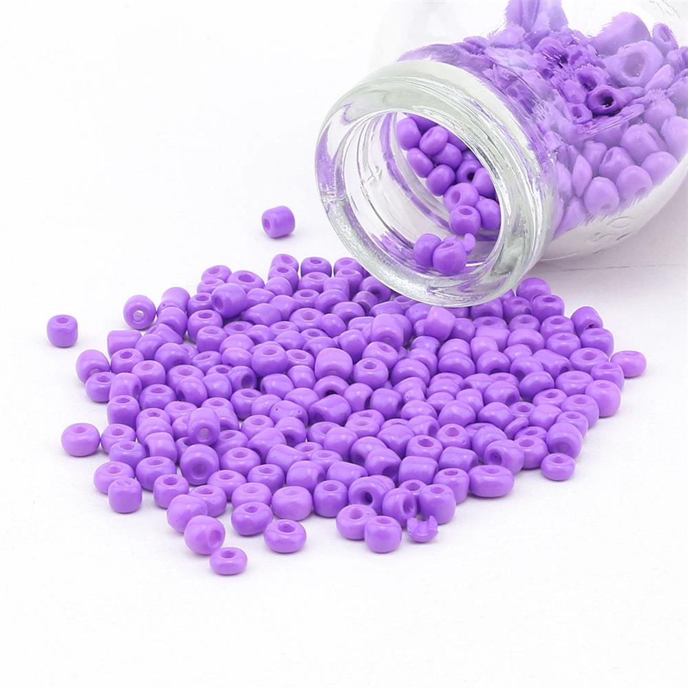 Kesme Kum Cam Boncuk Mor