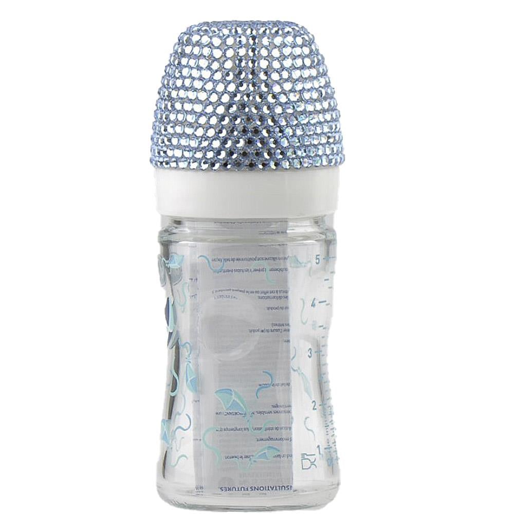 Kristal Mavi Taşlı Biberon