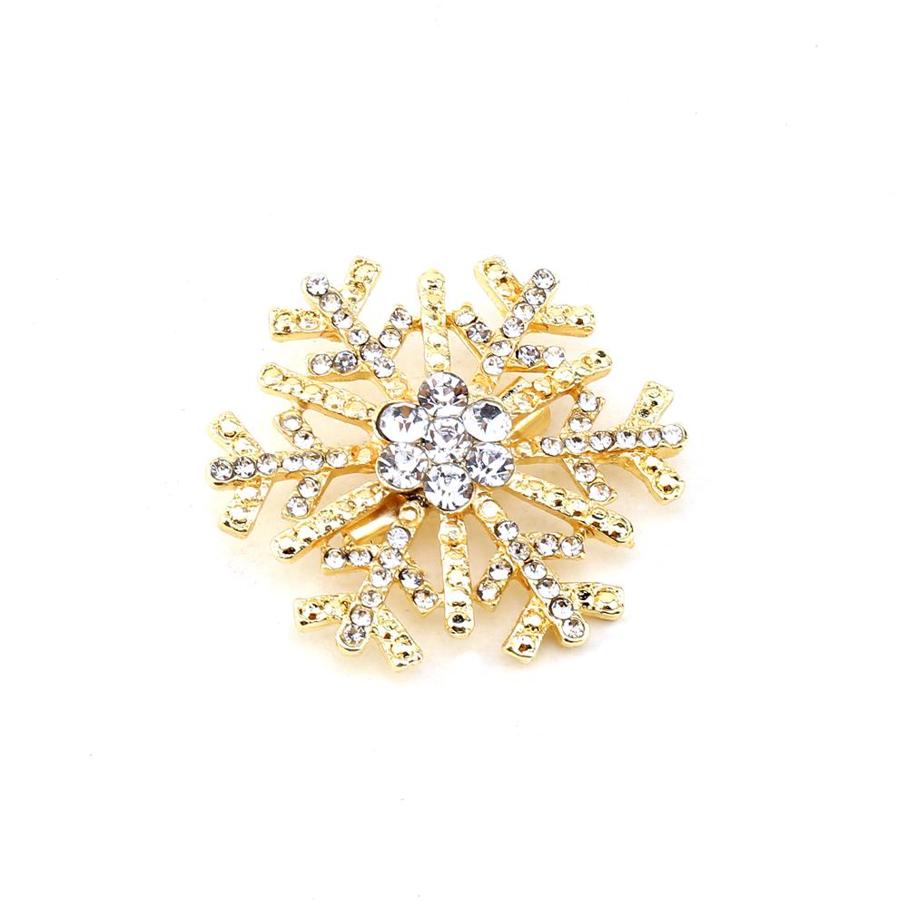 Kristal Taşlı Kartanesi Broş