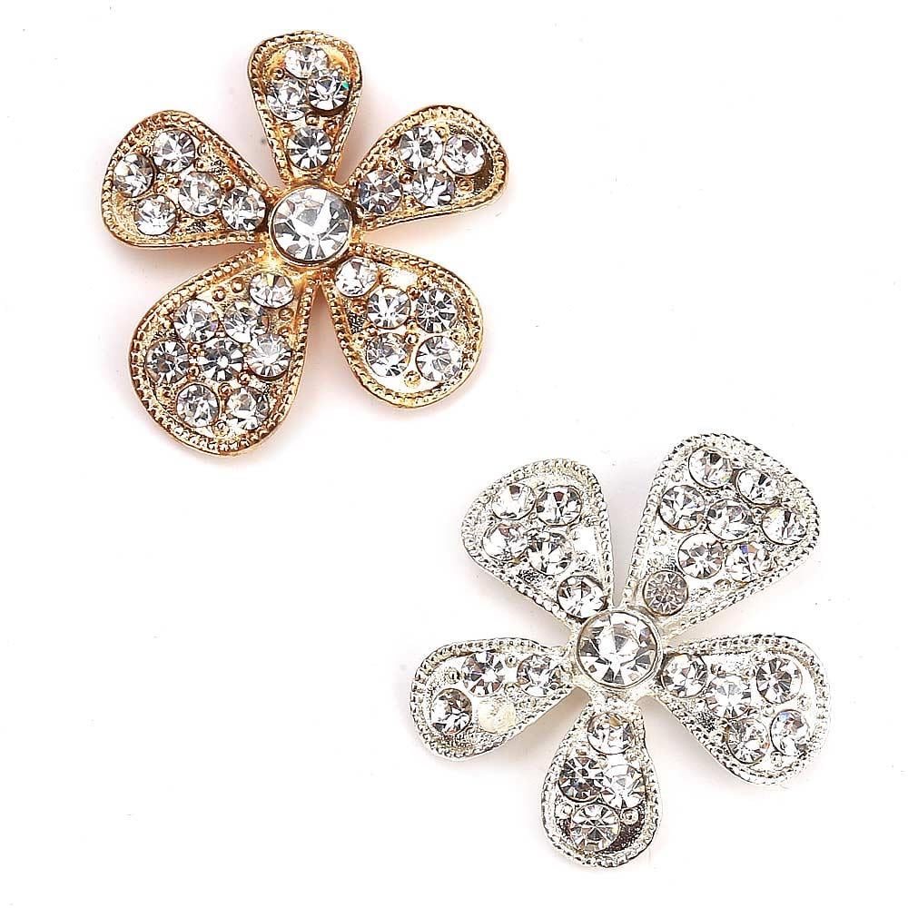 Kristal Taşlı, Metal, Çiçek Süs