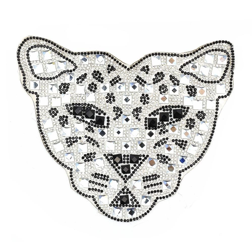 Kristal Taşlı Panter Motif Büyük Boy