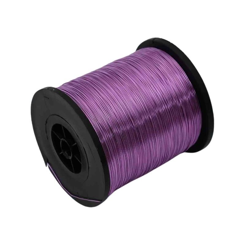Lila Renk Boyalı Bakır Tel 0,4 mm 500 gram