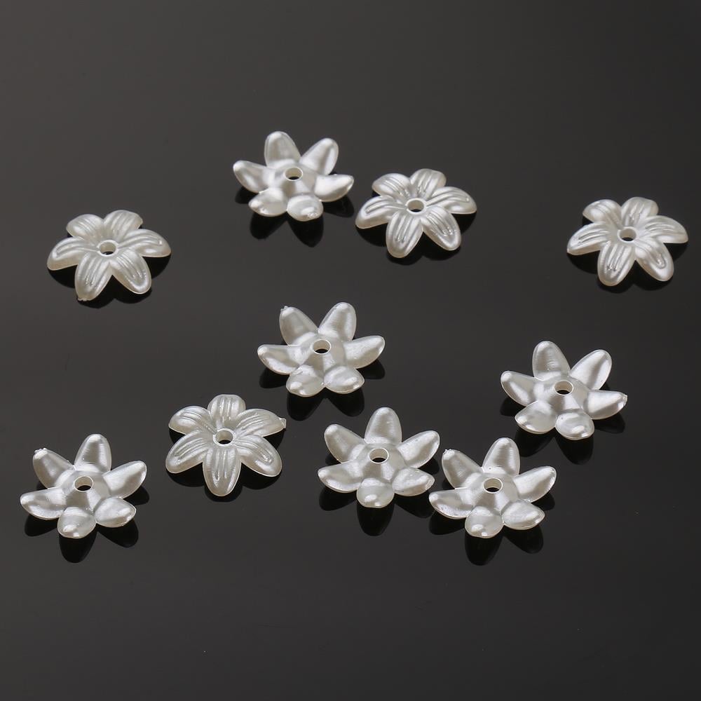 Plastik Küçük Çiçek İnci Krem 20 Adet