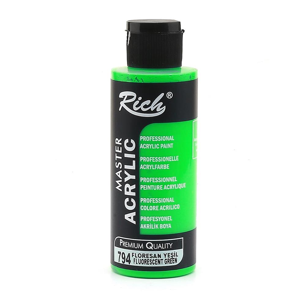 Rich 120 cc Akrilik Boya Floresan Yeşil 794