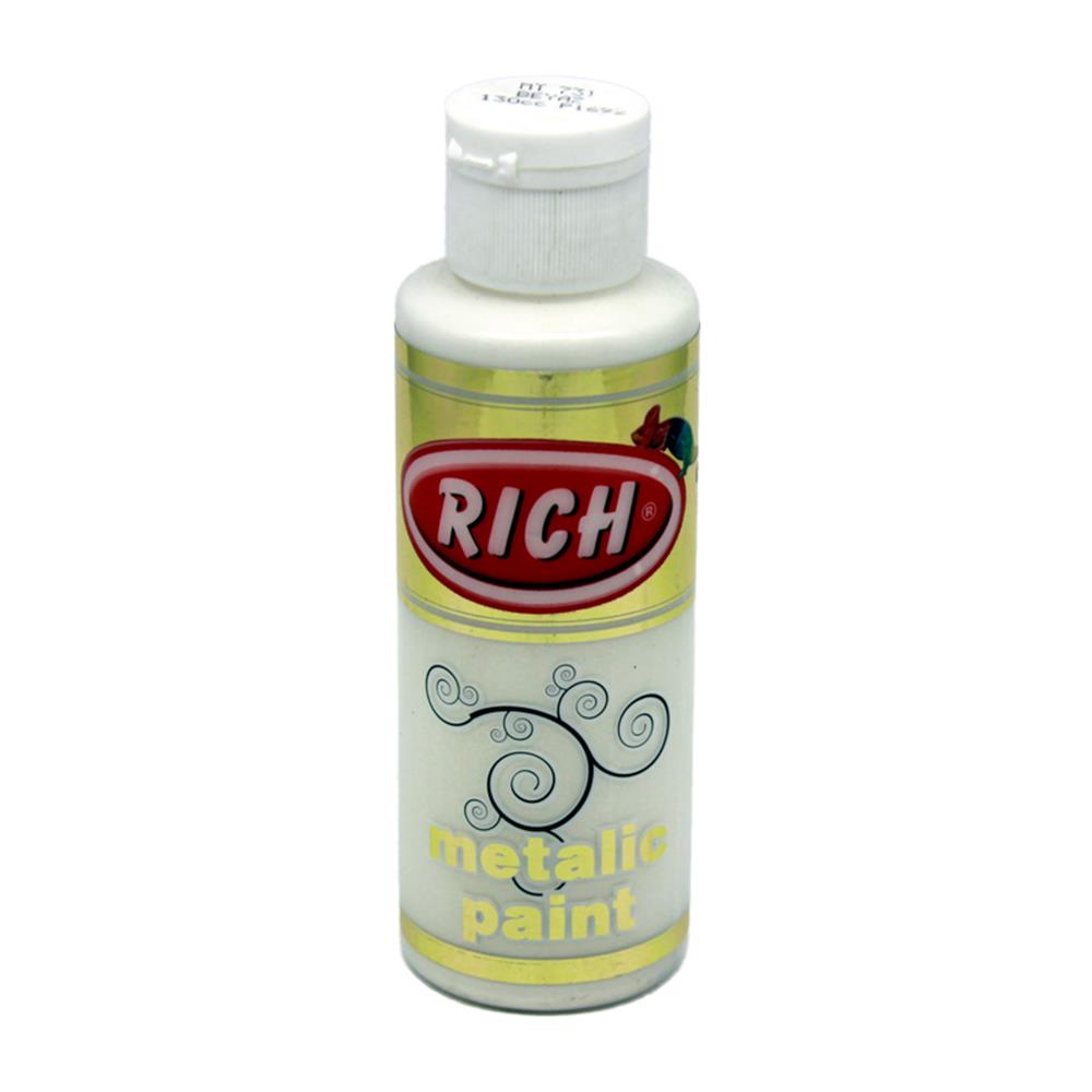 Rich 120 cc Metalik Akrilik Boya - Beyaz 731