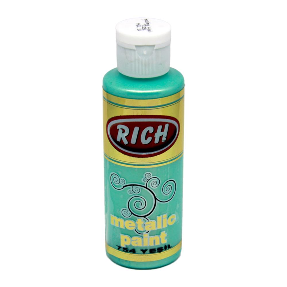 Rich 120 cc Metalik Akrilik Boya - Yeşil 754