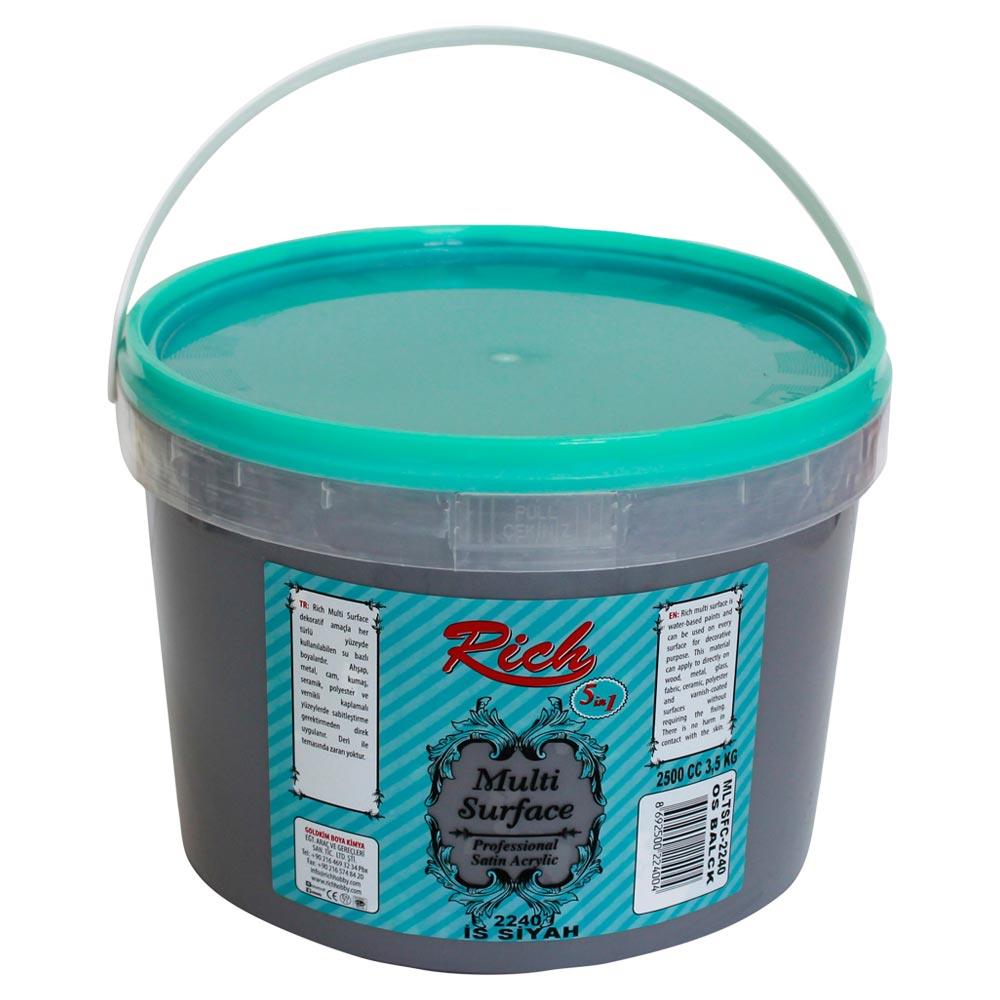 Rich Multi Surface 2500 ml Boya - 2240 İs Siyah