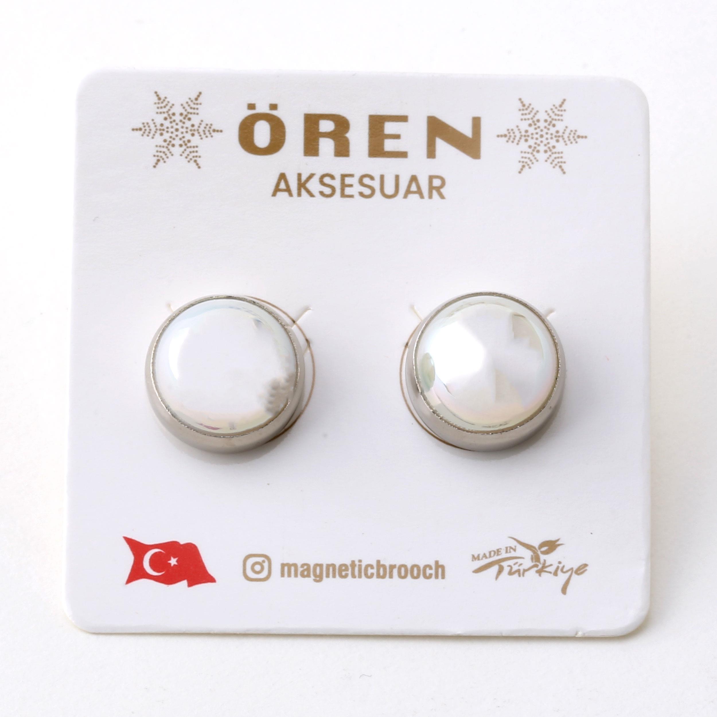 Sedef Görünümlü Mıknatıslı Eşarp Şal Tutucu