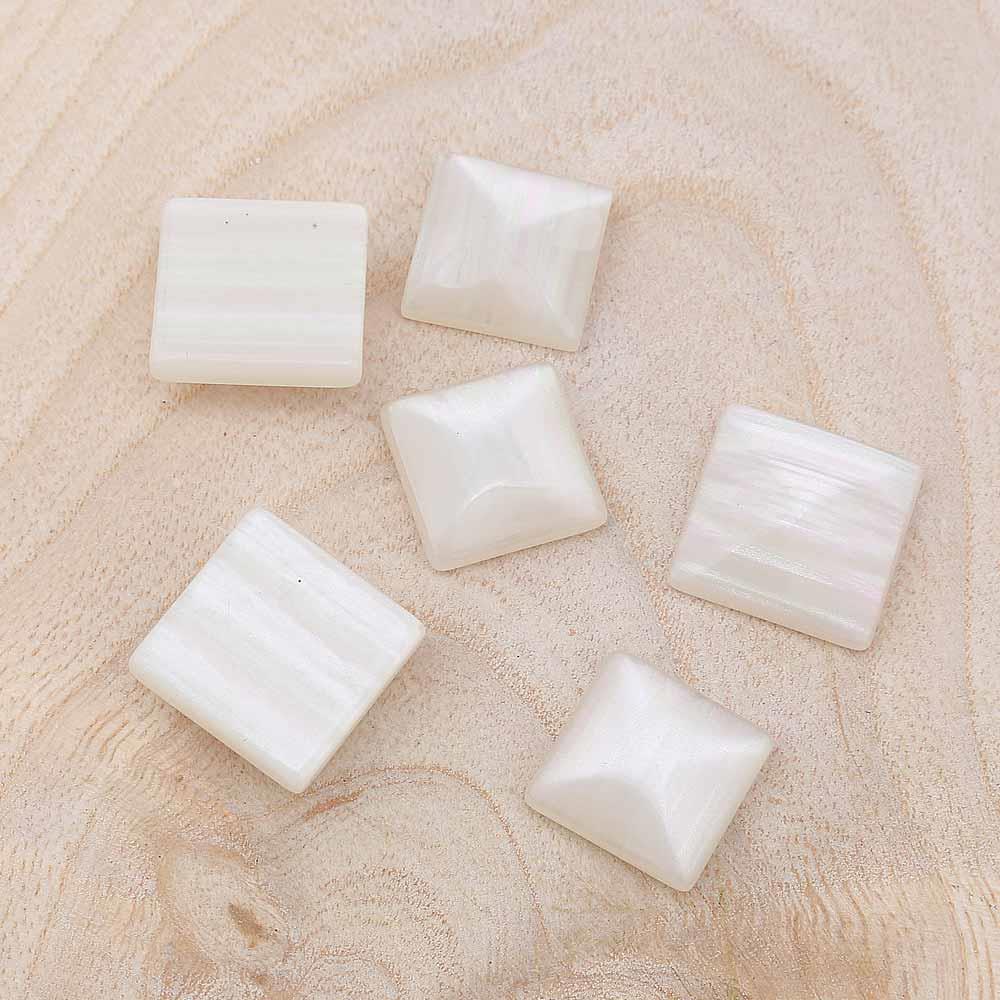 Sedef Kare Polyester Taş (10 adet)