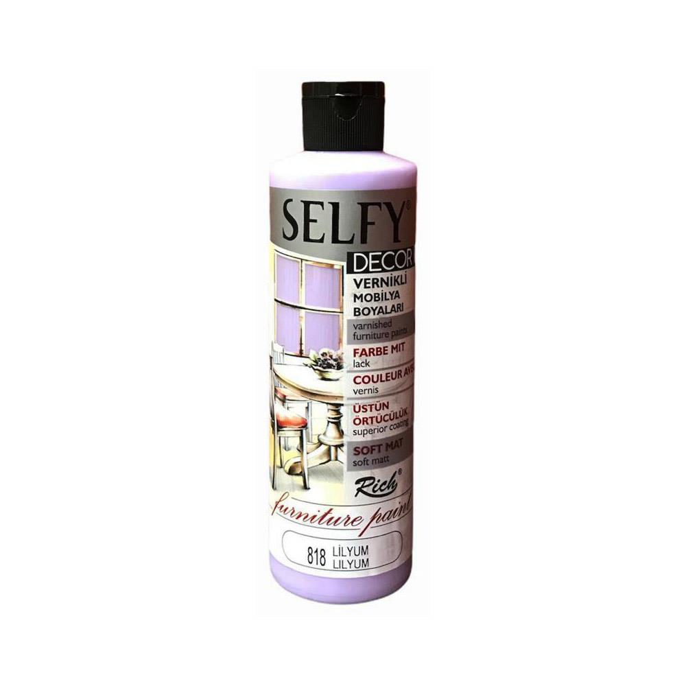 Selfy Decor Vernikli Mobilya Boyası 818 Lilyum 240 cc