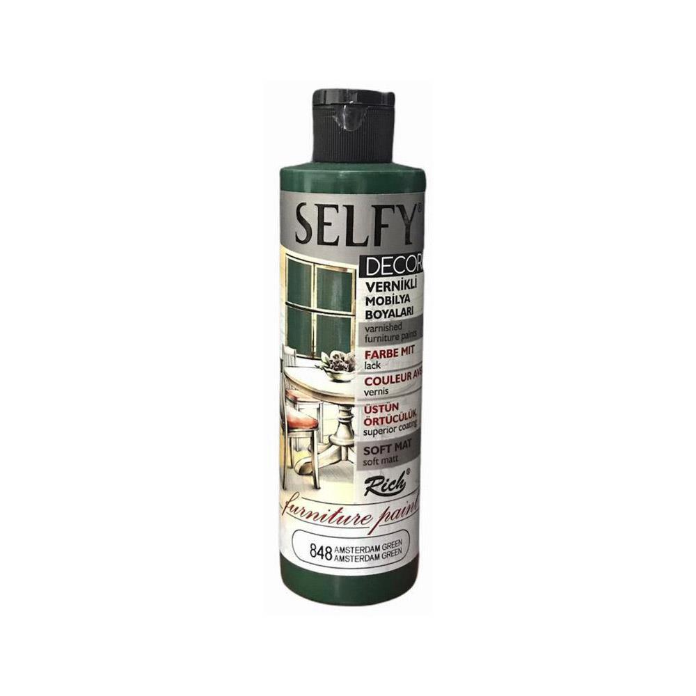Selfy Decor Vernikli Mobilya Boyası 848 Amsterdam Green 240 cc