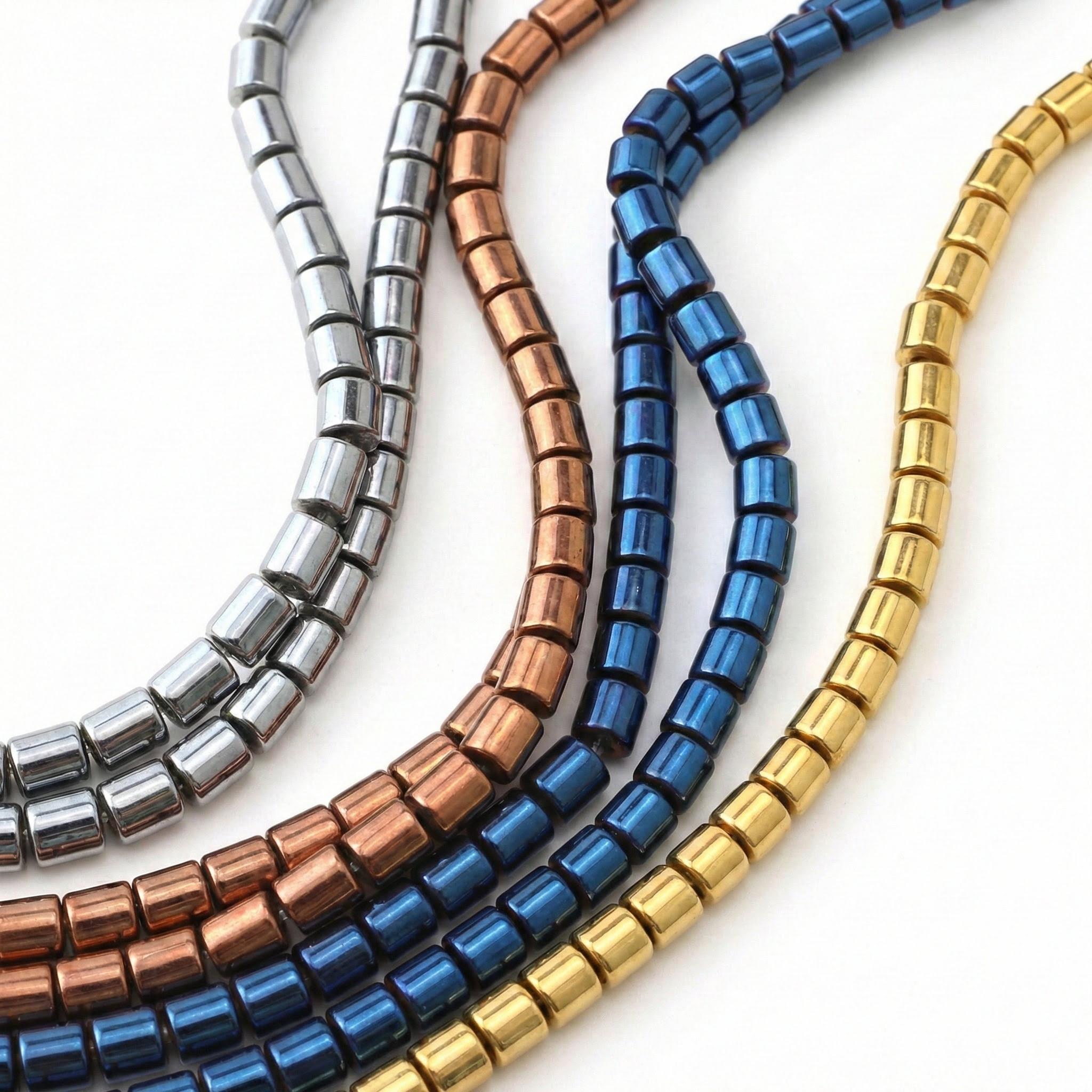 Silindir Kesim Hematit Boncuk