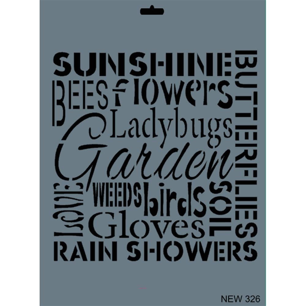 ''Sunshine'' Yazılı Stencil Şablon 25X35 cm - Rich New 326
