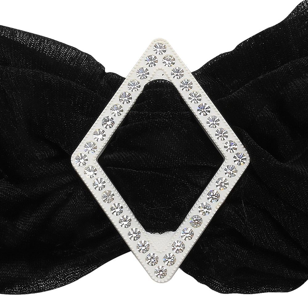 Swarovski Taşlı Beyaz Renk Baklava Kemer Tokası