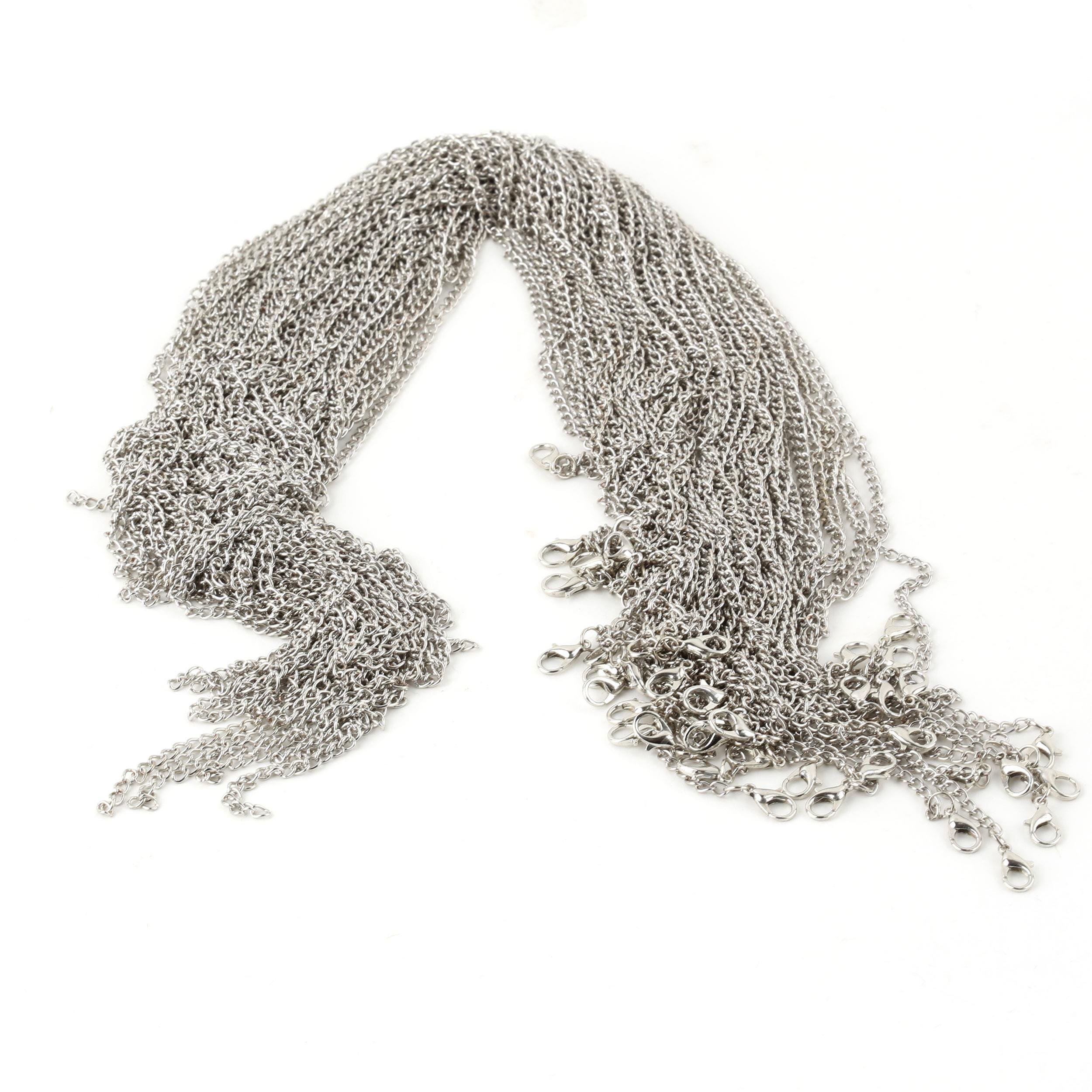 Toptan 50 adet Hazır Kolye Zinciri 45 cm