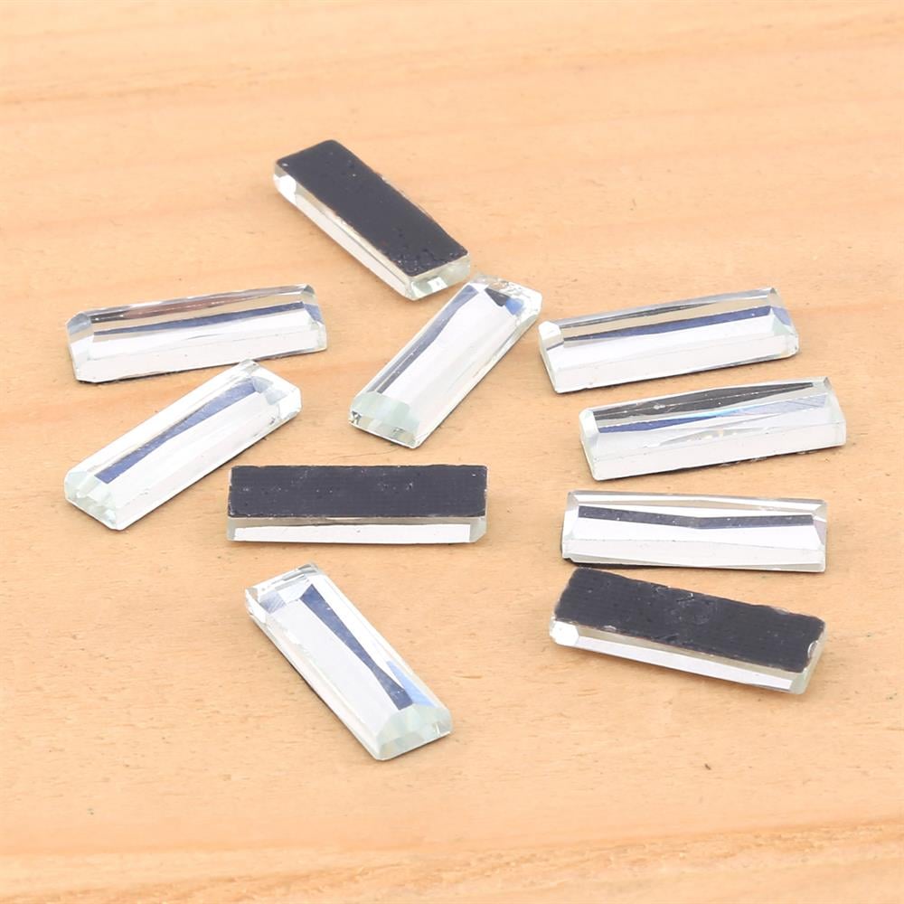 Ütüyle Yapışabilen Dikdörtgen Ayna Taş 5 * 15 mm (10 adet)